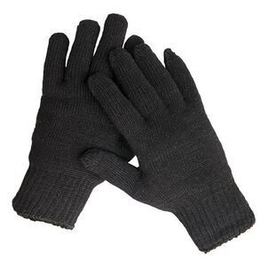 Перчатки черные утепленные двойные 5/100 (размер 9)