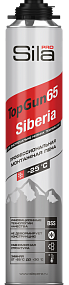 Пена полиуретановая монтажная профессиональная Sila Pro TopGun 65 SIBERIA  -25С 850ml