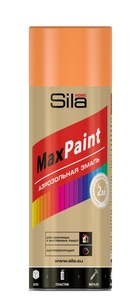 Sila HOME Max Paint, эмаль аэрозольная флуоресцентная, ОРАНЖЕВЫЙ, 520мл (12шт)