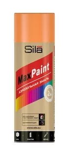 Sila HOME Max Paint, эмаль аэрозольная флуоресцентная, ОРАНЖЕВЫЙ, 520мл (12шт)