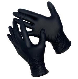 GWARD Перчатки нитриловые неопудренные черного цвета 50 шт (размер 9)