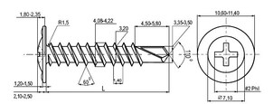Полусфера с пресс-шайбой сверло 4,2*57 Fixtech (20 кг)