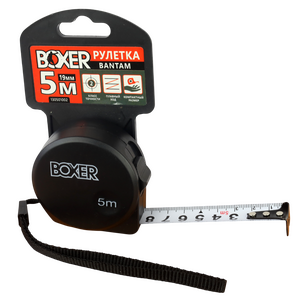 Рулетка Bantam 5м x 19мм, пластиковый корпус, Boxer (1уп-12шт) NEW