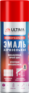 ULTIMA, эмаль аэрозольная флуоресцентная, КРАСНАЯ, 520мл, (12 шт.)