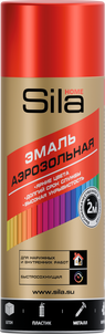 Sila HOME, эмаль аэрозольная, универс., КРАСНЫЙ RAL3020, 520мл (12 шт)