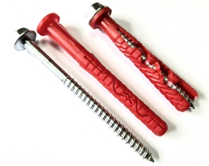 ФАСАДНЫЙ ДЮБЕЛЬ FSD RED 10/80 С ШУРУПОМ С ФЛАНЦЕМ ЦИНК (250 ШТ) РОССИЯ