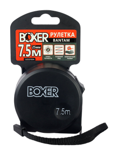 Рулетка Bantam 7,5м x 25мм, пластиковый корпус, Boxer (1уп-6шт) NEW