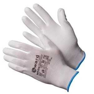 GWARD Перчатки нейлоновые белого цвета с полиуретановым покрытием 12/240 (размер 9)