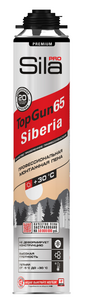 Sila Pro TopGun 65 SIBERIA, профессиональная монтажная пена, 850 мл (12шт)