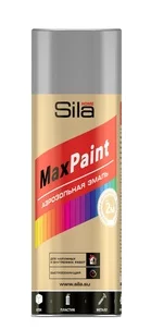 Sila HOME Max Paint, эмаль аэрозольная,  универс.,СЕРЫЙ ГРУНТ, 520мл (12 шт)