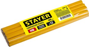Карандаш строительный, плотника STAYER 180 мм, HB (0630-18) 12шт