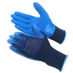GWARD Перчатки нейлоновые синие с текстурированным латексным покрытием 12/120 (размер 10)