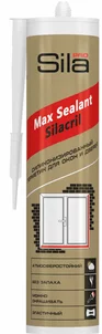 SILA PRO Max Sealant Silacril, силиконизированный герметик для окон и дверей, белый, 290 мл