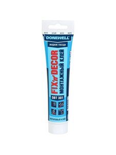 Клей монтажный DONEWELL FIX-n-DECOR на акриловой основе DBT-301, морозостойкий, белый, 85 мл