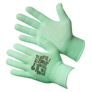 GWARD Перчатки нейлоновые Зеленые с микроточечным покрытием 12/600 (размер 8)
