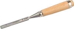 Стамеска-долото ЗУБР "ЭКСПЕРТ" с деревянной ручкой, хромованадивая,6мм