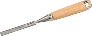 Стамеска-долото ЗУБР "ЭКСПЕРТ" с деревянной ручкой, хромованадивая,6мм