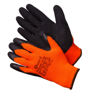 GWARD Перчатки из акриловой пряжи с начесом, покрыты текстурированным латексом(р.10 (XL)Крас-оранж