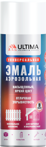 Ultima, БЕЛЫЙ ГЛЯНЦЕВЫЙ RAL 9003 краска аэрозольная универсальная, 520 мл (1 уп - 12 шт.)