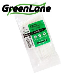 Стяжка кабельная 200×5 (200×4,2 мм) белая GL