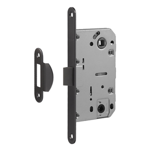 Корпус замка М 13П-96 мм пластик.яз. (графит) под фикс. с отв.планкой