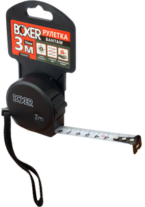 Рулетка Bantam 3м x 16мм, пластиковый корпус, Boxer (1уп-12шт) NEW